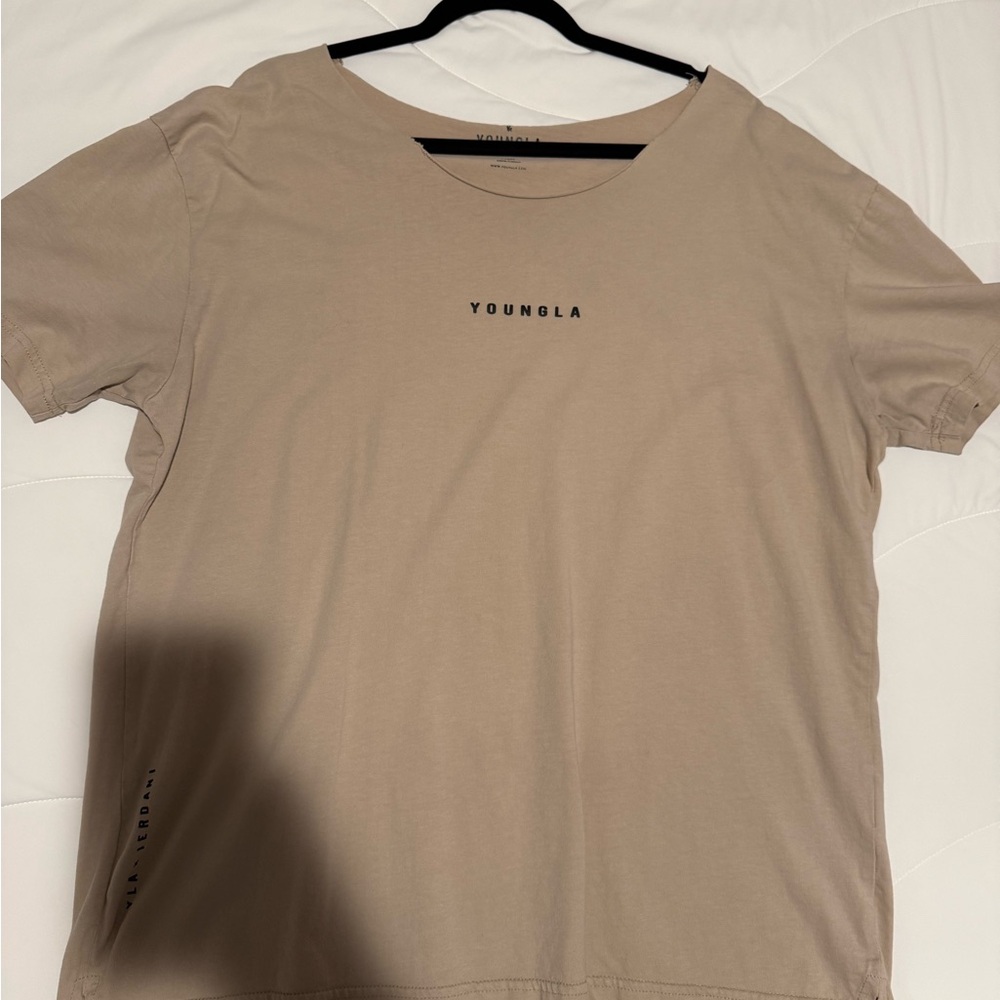 YoungLA Men’s Beige Short Sleeve Tee x Jerdani collab